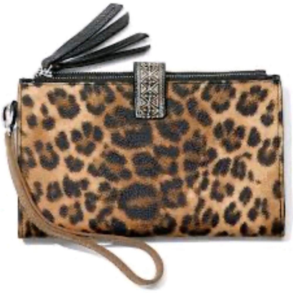 Brighton Leopard Pattern Wristlet Clutch